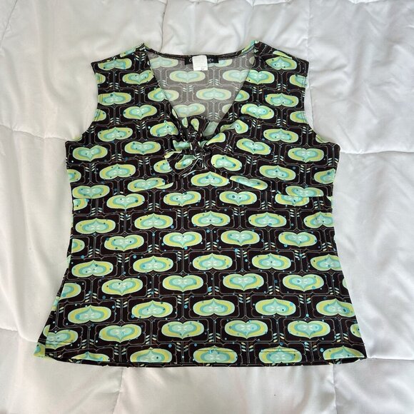 Only Nine Petite Womens Large L Cami Babydoll Whimsy Hearts 90s Y2K Retro VTG - Picture 1 of 7